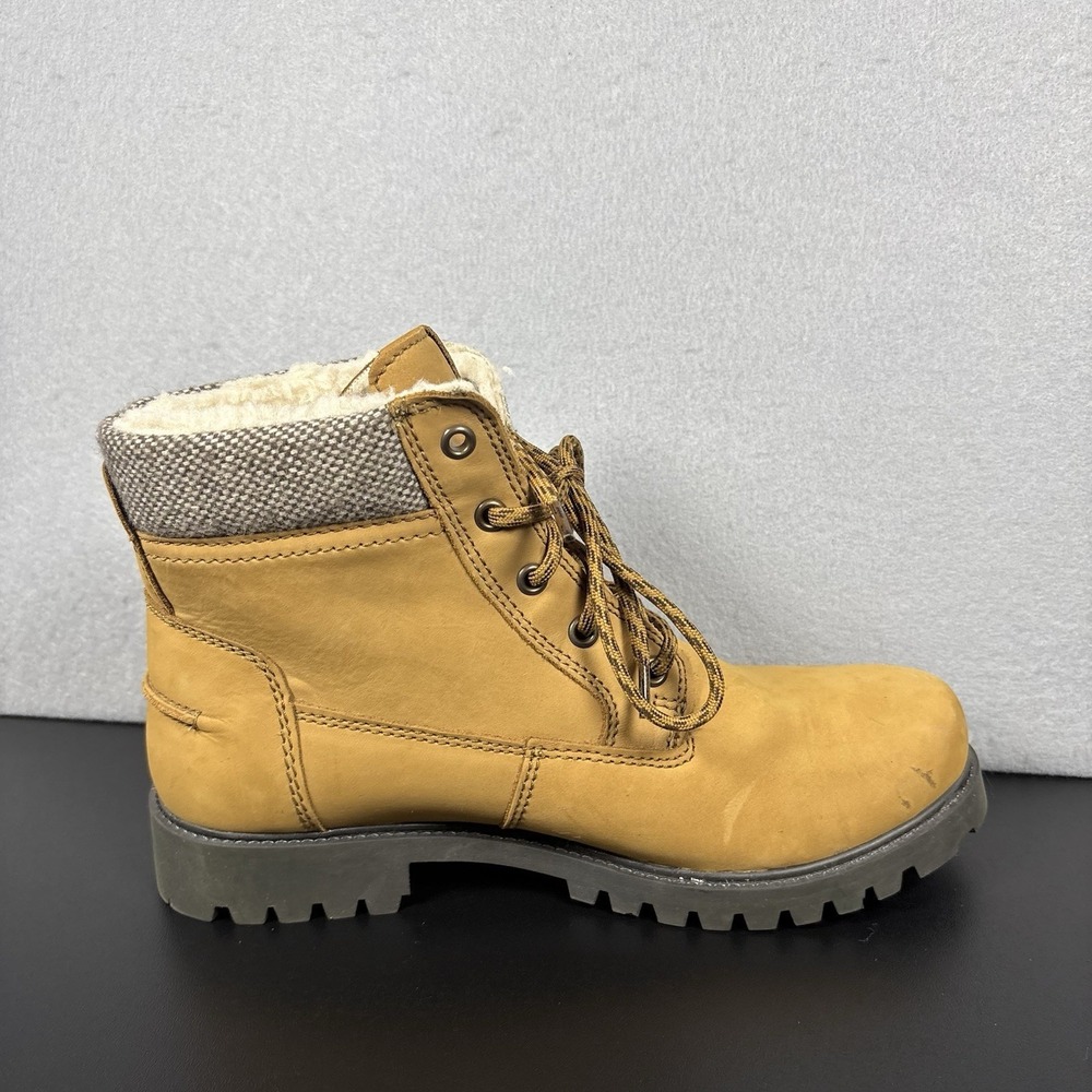Kamik Women's Tan Waterproof Boots Tan Size 10 Faux Fur Lined Lace Up Shoes - Picture 11 of 11